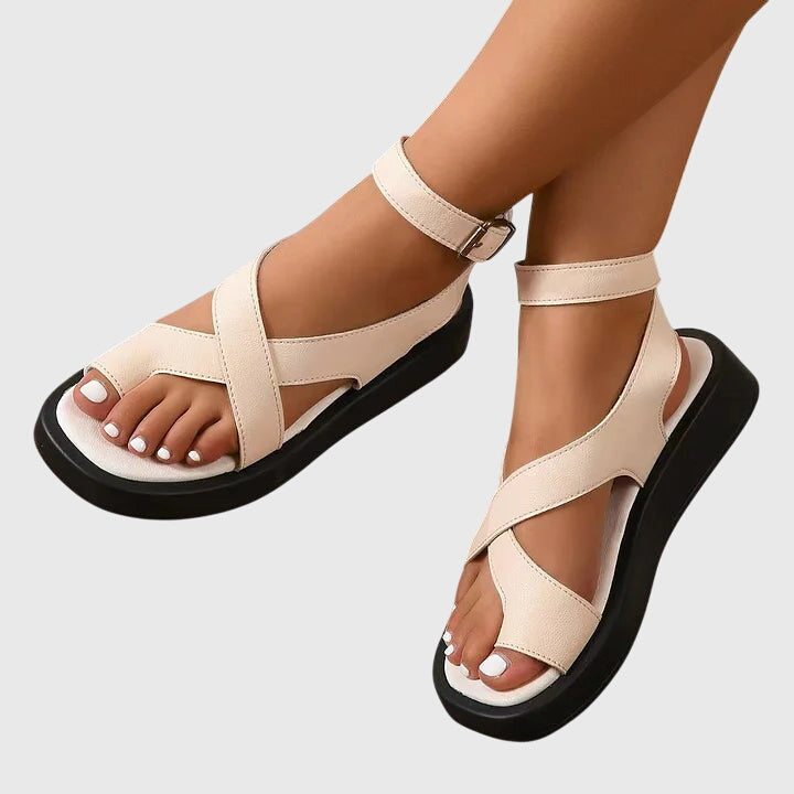 Mia | Modern Crossover Ankle Strap Chunky Platform Sandals 2