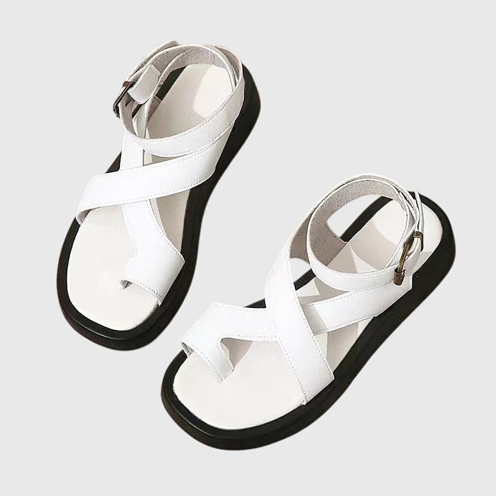 Mia | Modern Crossover Ankle Strap Chunky Platform Sandals 3