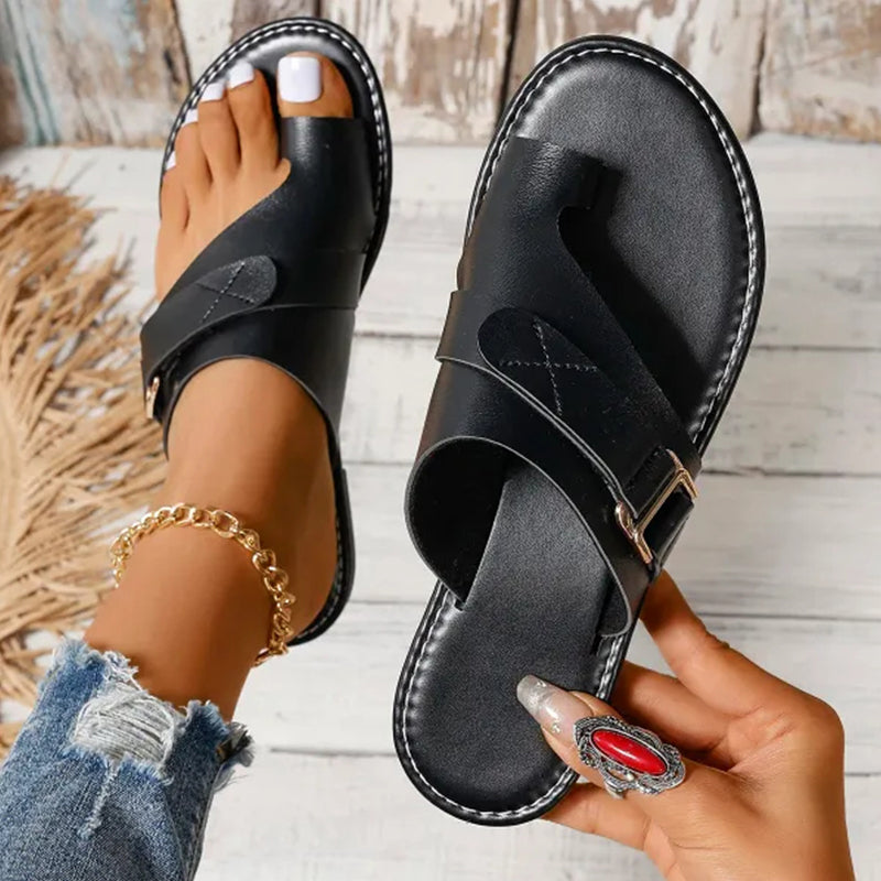 Mia | Sleek Stylish Flat Slide Sandals 0