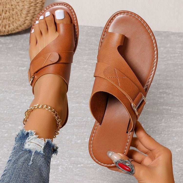 Mia | Sleek Stylish Flat Slide Sandals 4