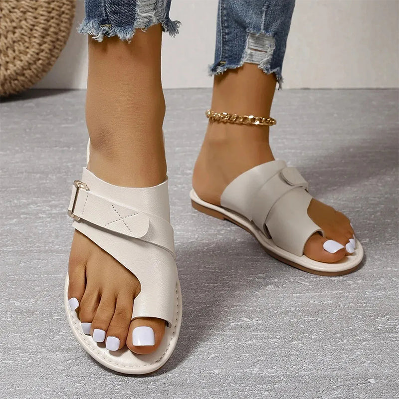 Mia | Sleek Stylish Flat Slide Sandals 6