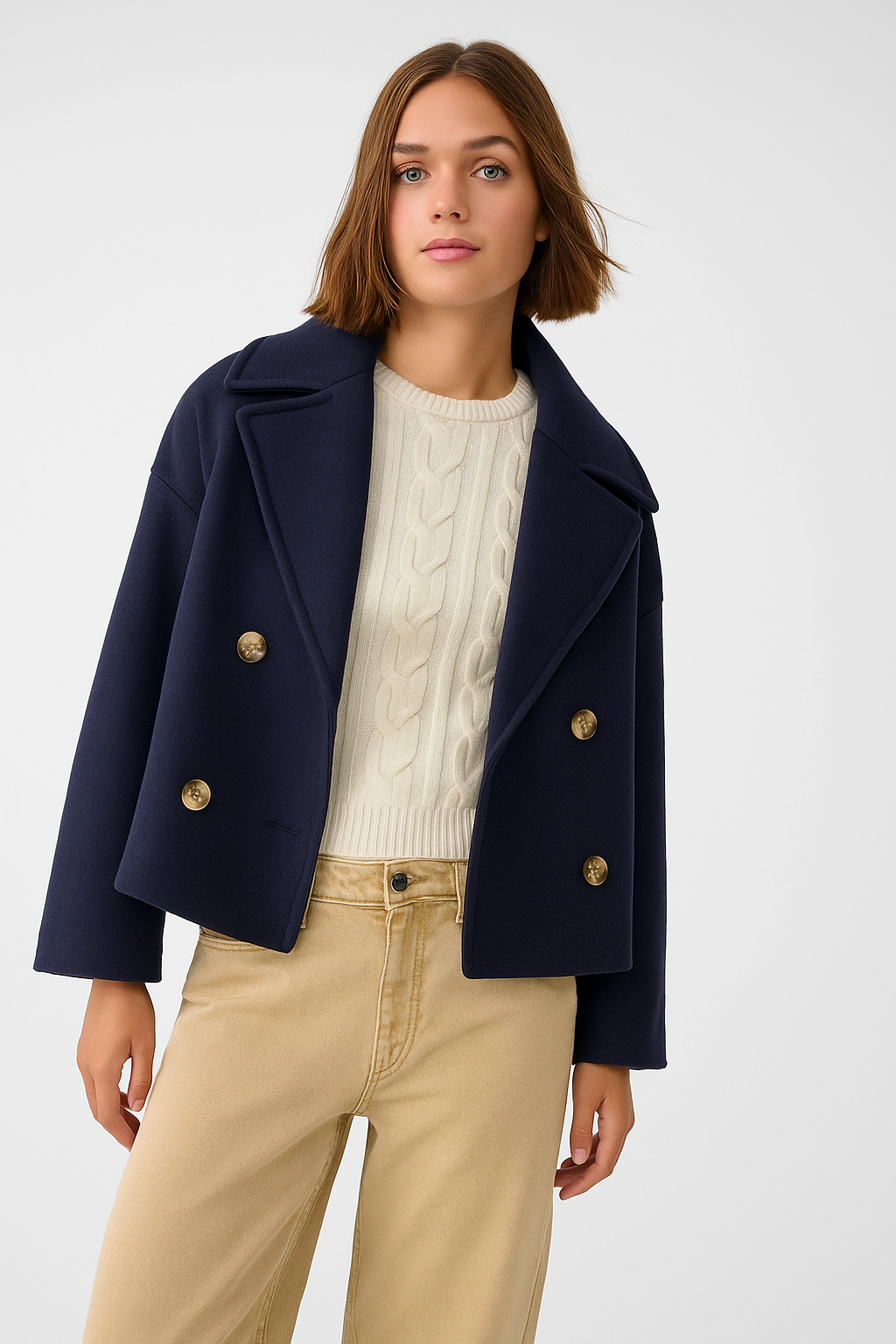 Mia | Stylish Cropped Winter Coat for Women 7