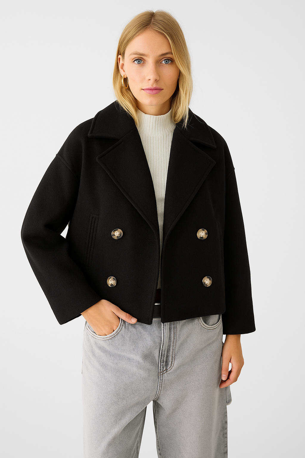 Mia | Stylish Cropped Winter Coat for Women 8