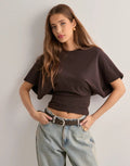 Mia | Stylish Fitted T-Shirt with Flared Sleeves 0