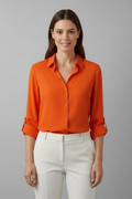 Mia | Stylish Long Sleeve Blouse with Structured Collar 0