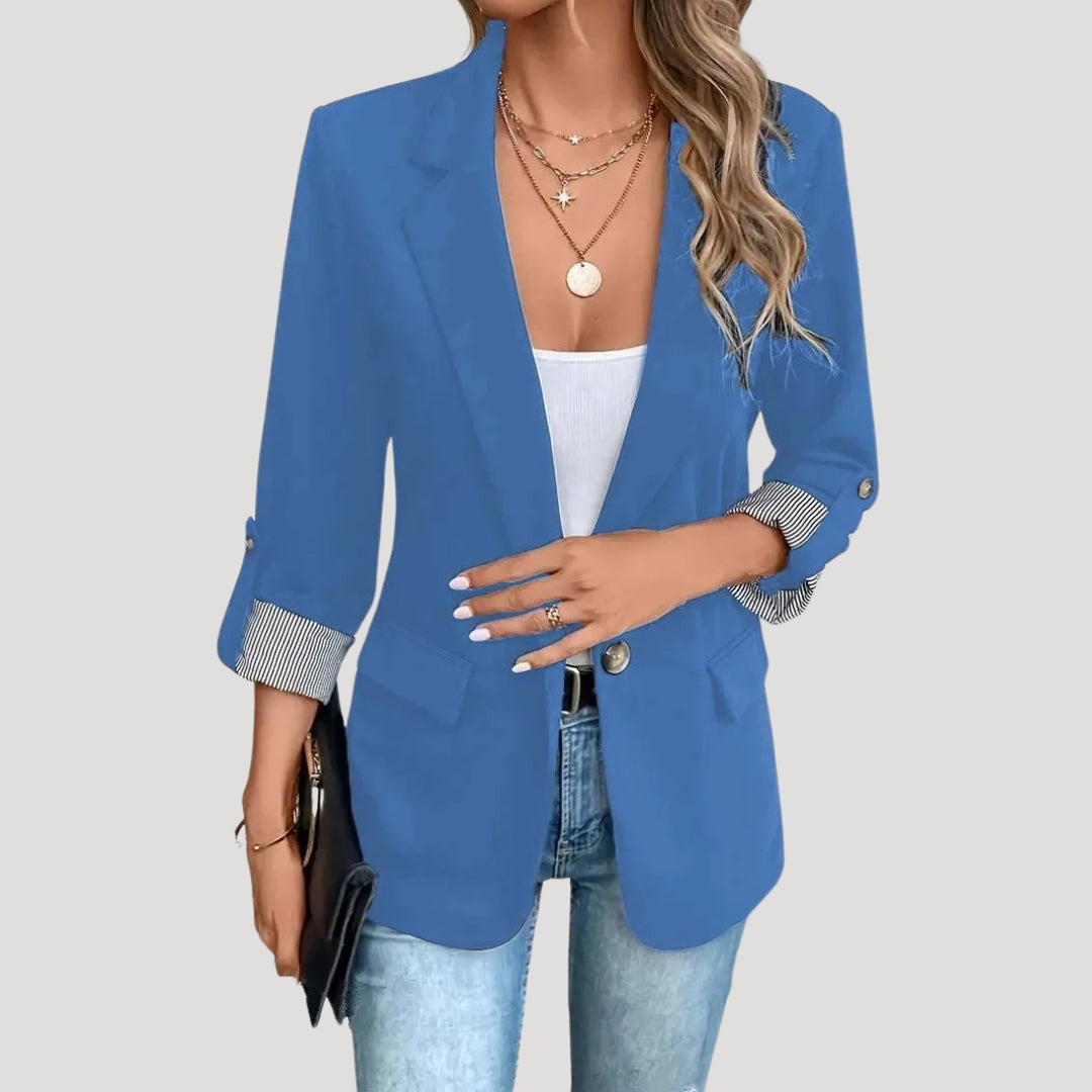 Mia | Stylish Tailored Black Blazer for Women with Roll-Up Sleeves 3