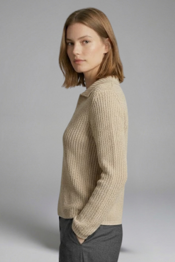Mia | Stylish Textured Knitted Top with Three-Quarter Sleeves 3