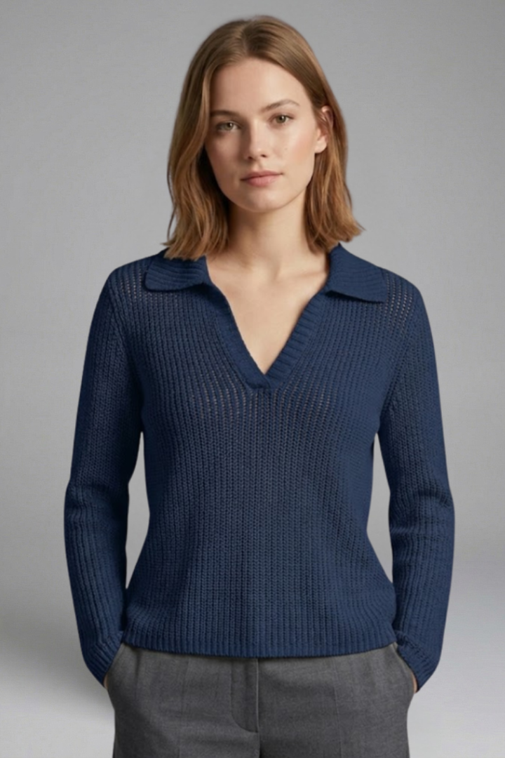 Mia | Stylish Textured Knitted Top with Three-Quarter Sleeves 5