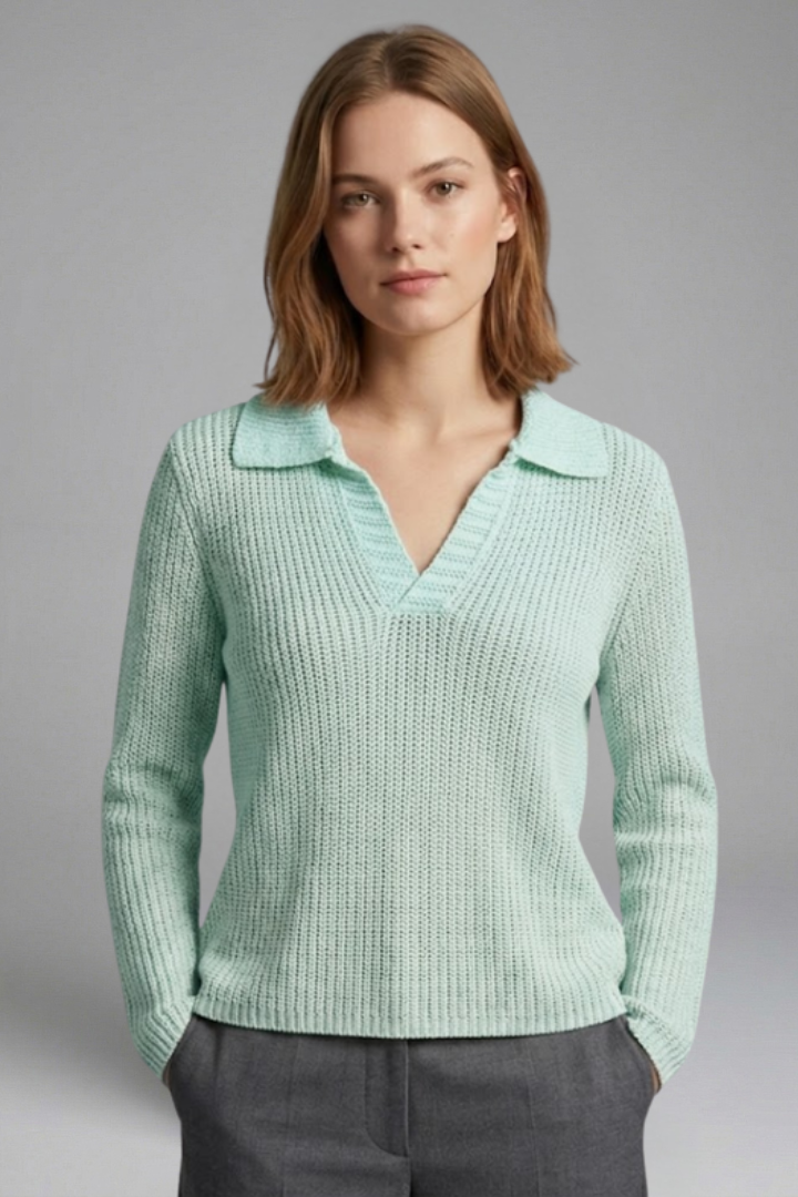 Mia | Stylish Textured Knitted Top with Three-Quarter Sleeves 6