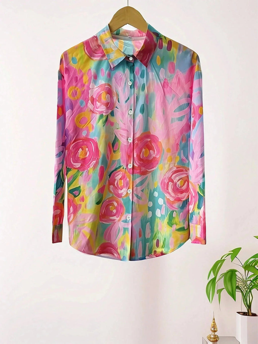 Mia | Vibrant Relaxed Floral Print Womens Top 6