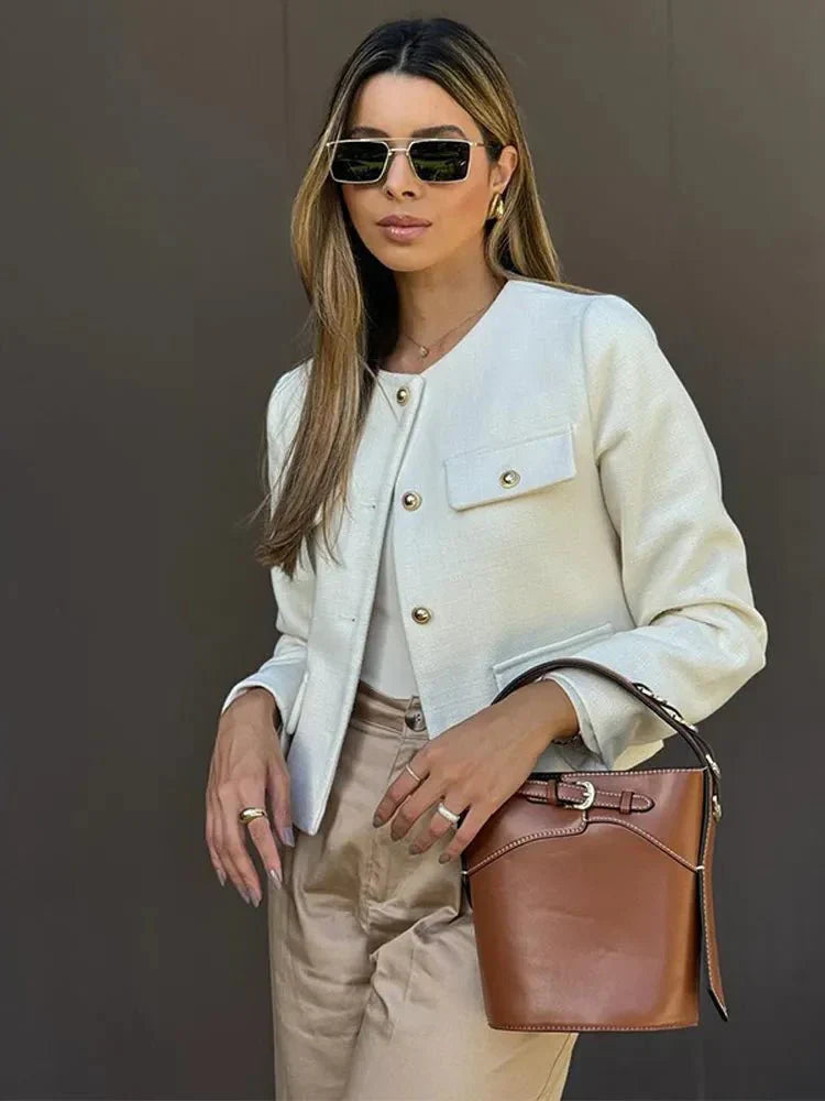 Olivia | Classic Tailored Tweed Blazer 1