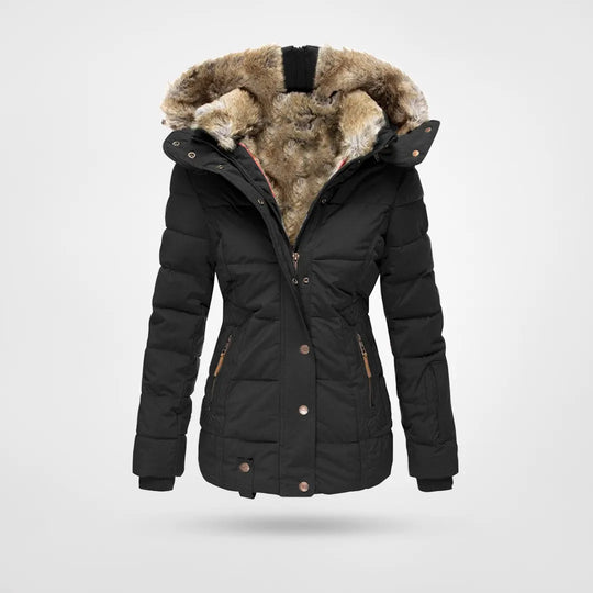 Sophia | Elegant Black Puffer Jacket for Women 0