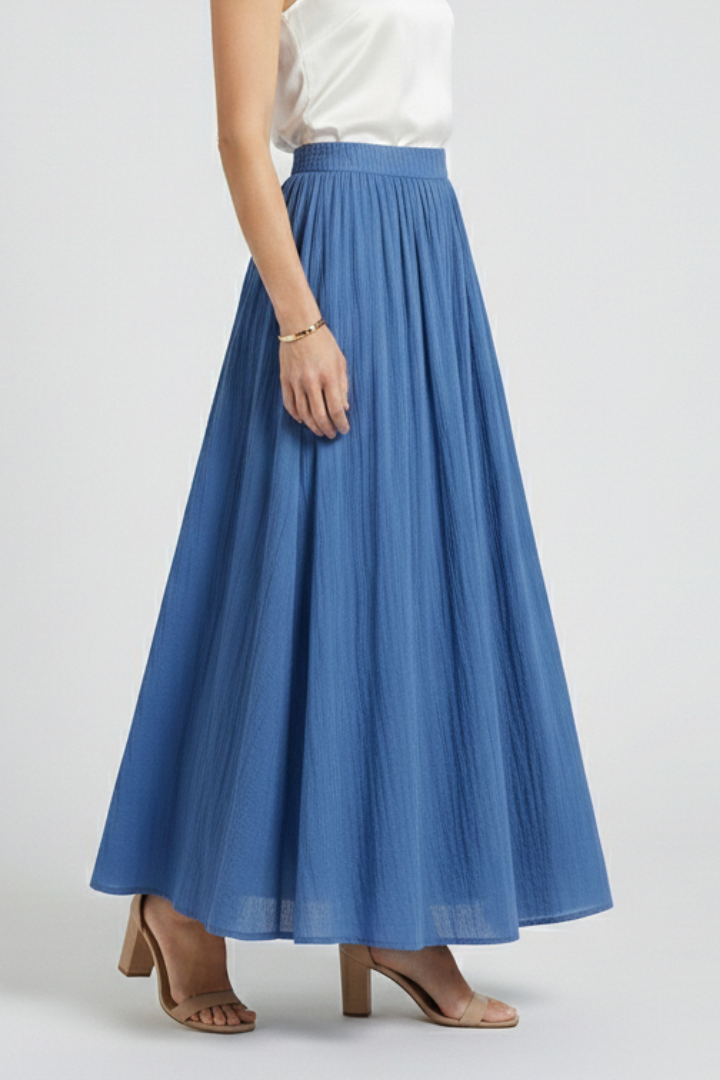 Sophia | Elegant Flared Maxi Skirt with Elastic Waistband 1