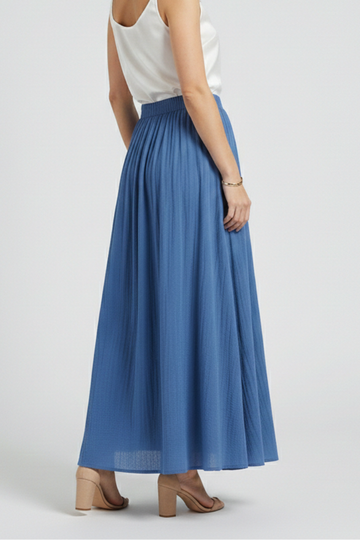 Sophia | Elegant Flared Maxi Skirt with Elastic Waistband 2