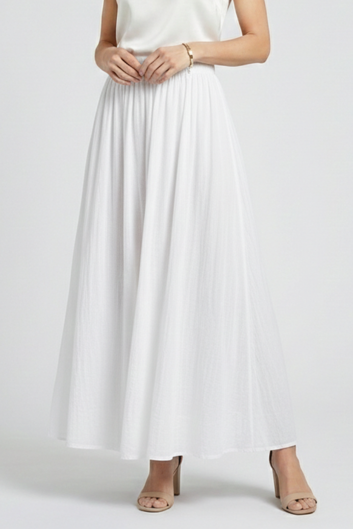 Sophia | Elegant Flared Maxi Skirt with Elastic Waistband 4