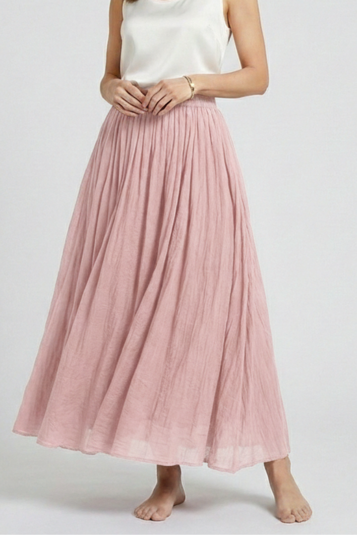 Sophia | Elegant Flared Maxi Skirt with Elastic Waistband 5
