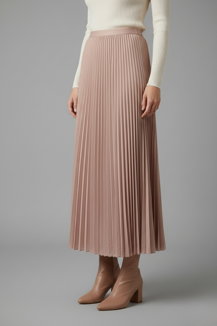 Sophia | Elegant Full Length Pleated Maxi Skirt 3