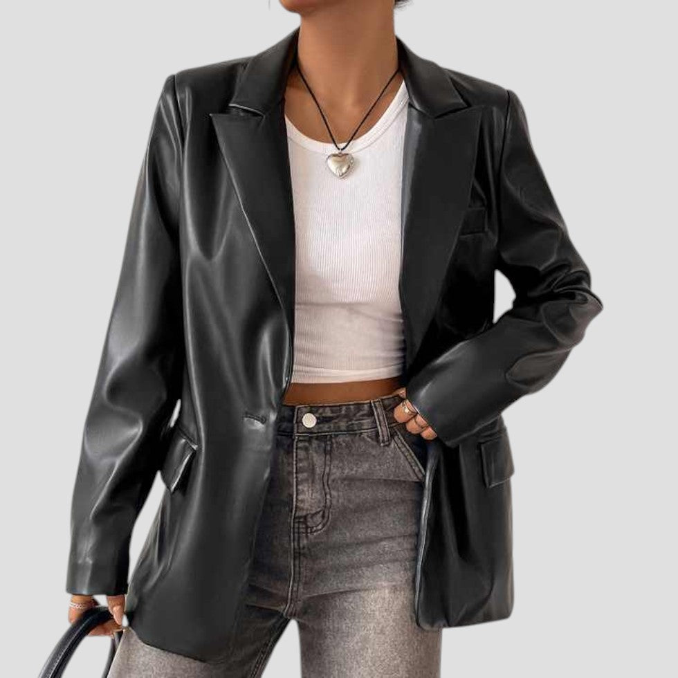 Sophia | Elegant Oversized Black Blazer Jacket for Women 0