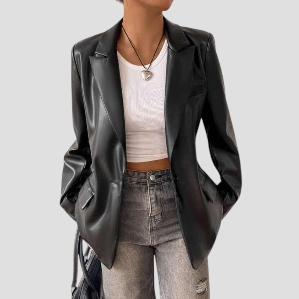 Sophia | Elegant Oversized Black Blazer Jacket for Women 1
