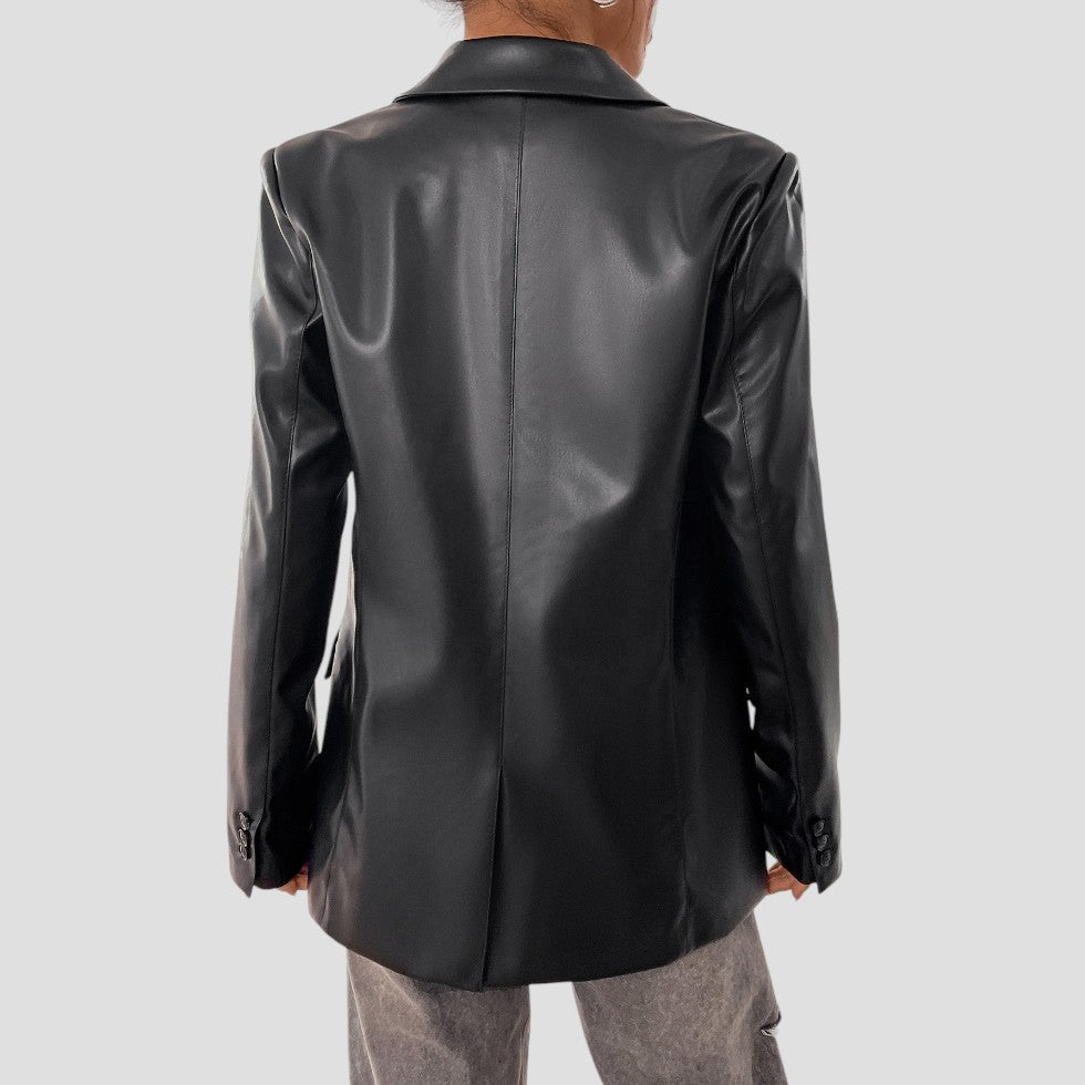 Sophia | Elegant Oversized Black Blazer Jacket for Women 2