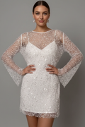 Sophia | Elegant Two-Layer Mini Wedding Guest Dress 0