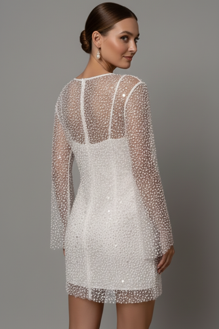 Sophia | Elegant Two-Layer Mini Wedding Guest Dress 3