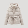 Sophia | Stylish Warm Hooded Black Puffer Jacket for Women 0