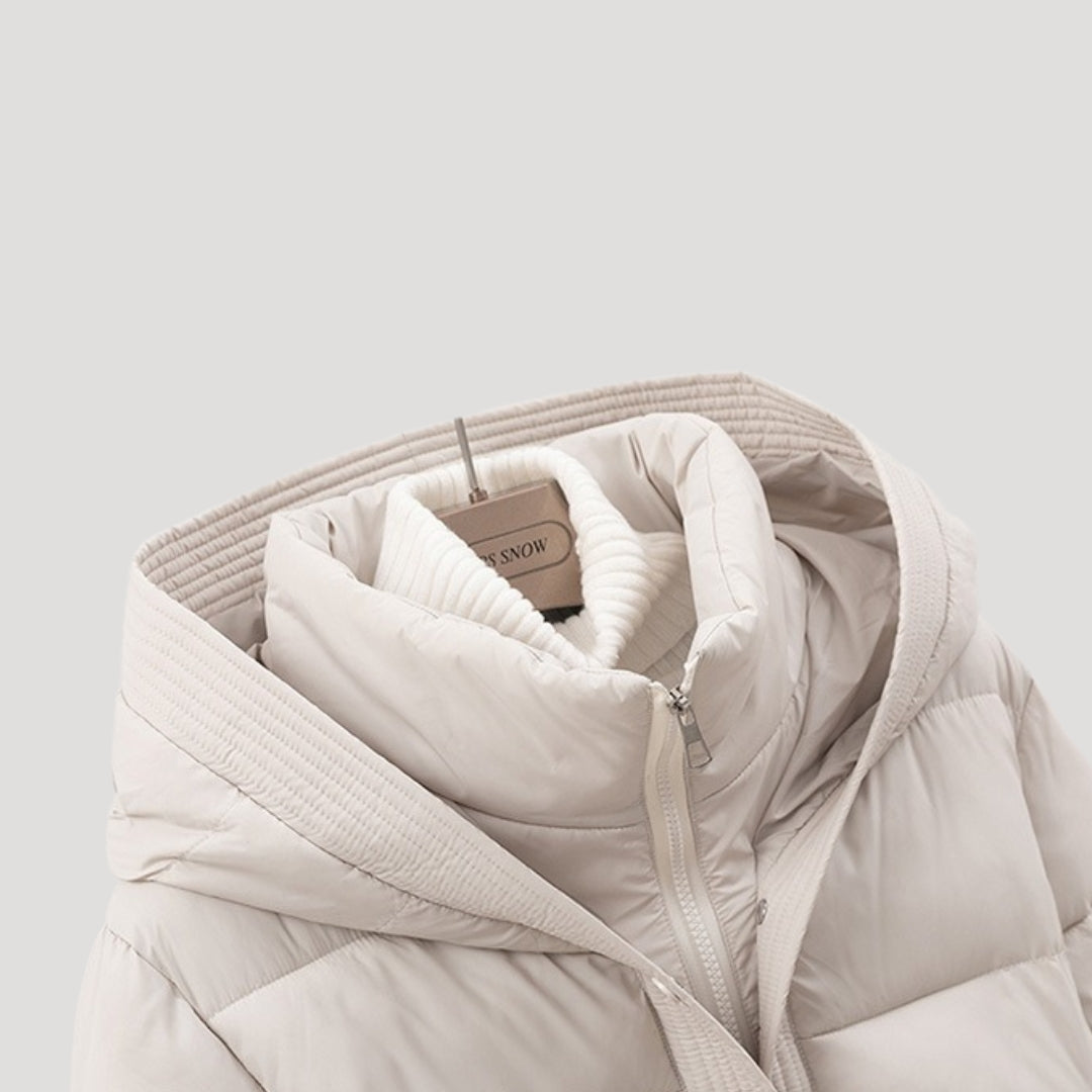 Sophia | Stylish Warm Hooded Black Puffer Jacket for Women 3