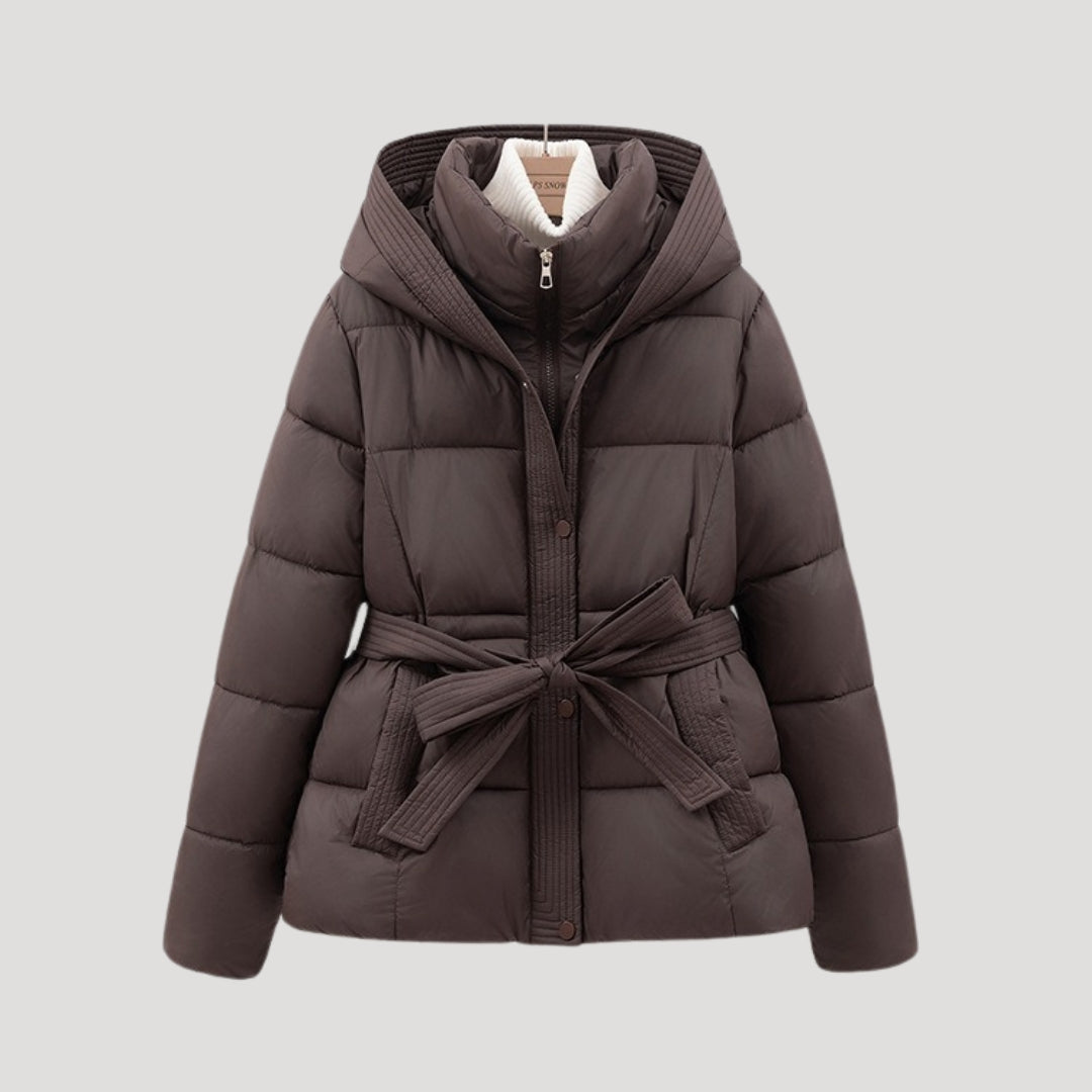 Sophia | Stylish Warm Hooded Black Puffer Jacket for Women 4