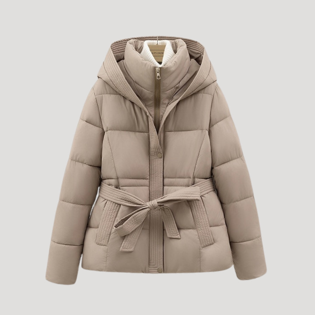 Sophia | Stylish Warm Hooded Black Puffer Jacket for Women 6