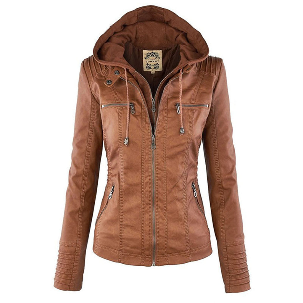 Sophie | Chic Brown Hooded Womens Jacket for All Seasons 0