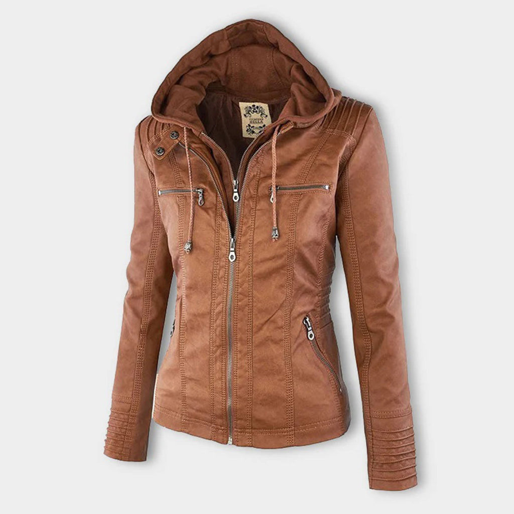 Sophie | Chic Brown Hooded Womens Jacket for All Seasons 1