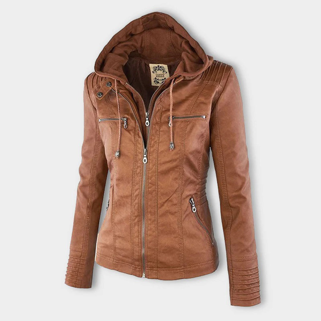 Sophie | Chic Brown Hooded Womens Jacket for All Seasons 1