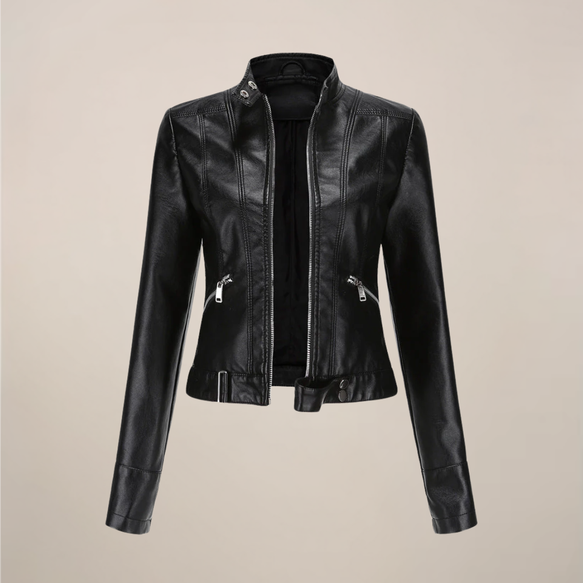Sophie | Chic Tailored Faux Leather Jacket for Women 0