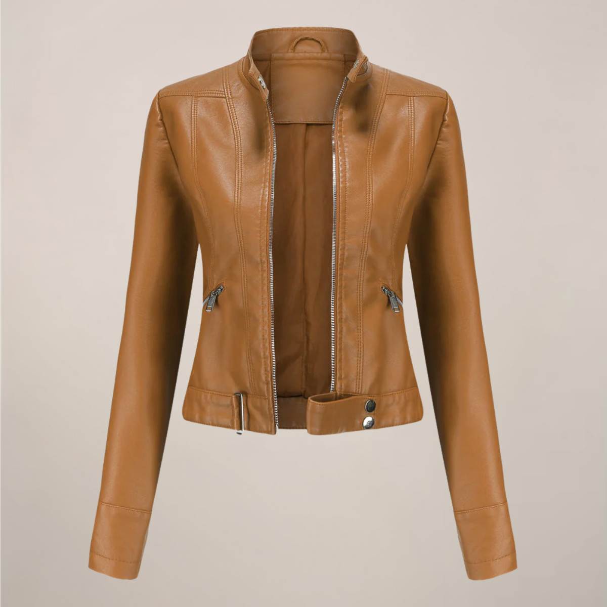 Sophie | Chic Tailored Faux Leather Jacket for Women 1