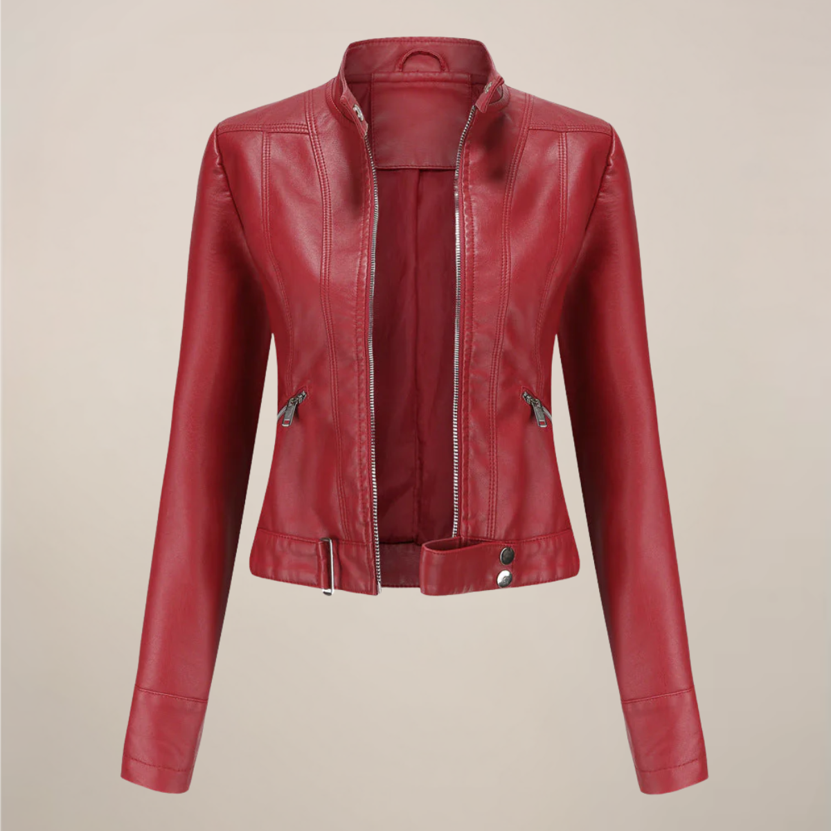 Sophie | Chic Tailored Faux Leather Jacket for Women 4