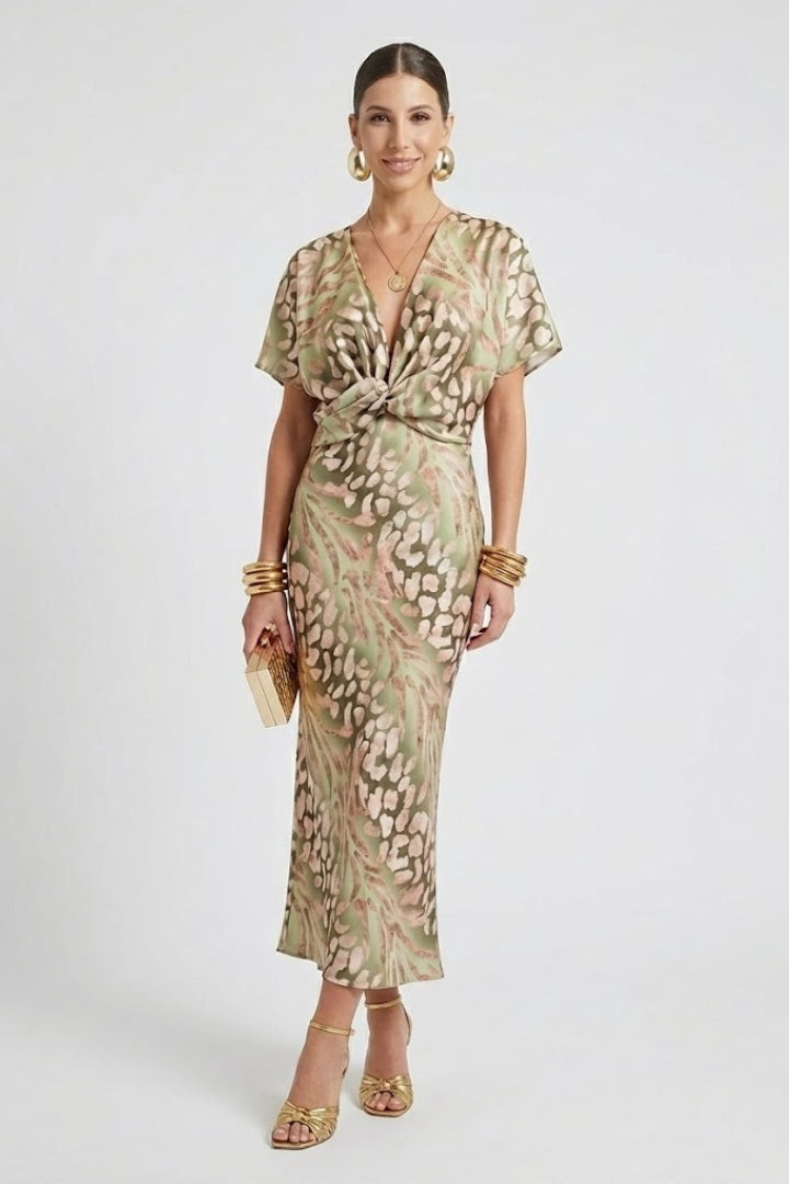 Sophie | Elegant Floral Midi Dress for Summer Weddings 0
