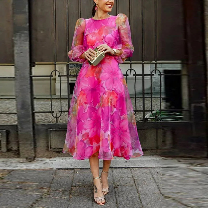 Sophie | Elegant Floral Summer Dress for Wedding Guests 0