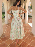 Sophie | Elegant Floral Summer Midi Dress for Wedding Guests 0