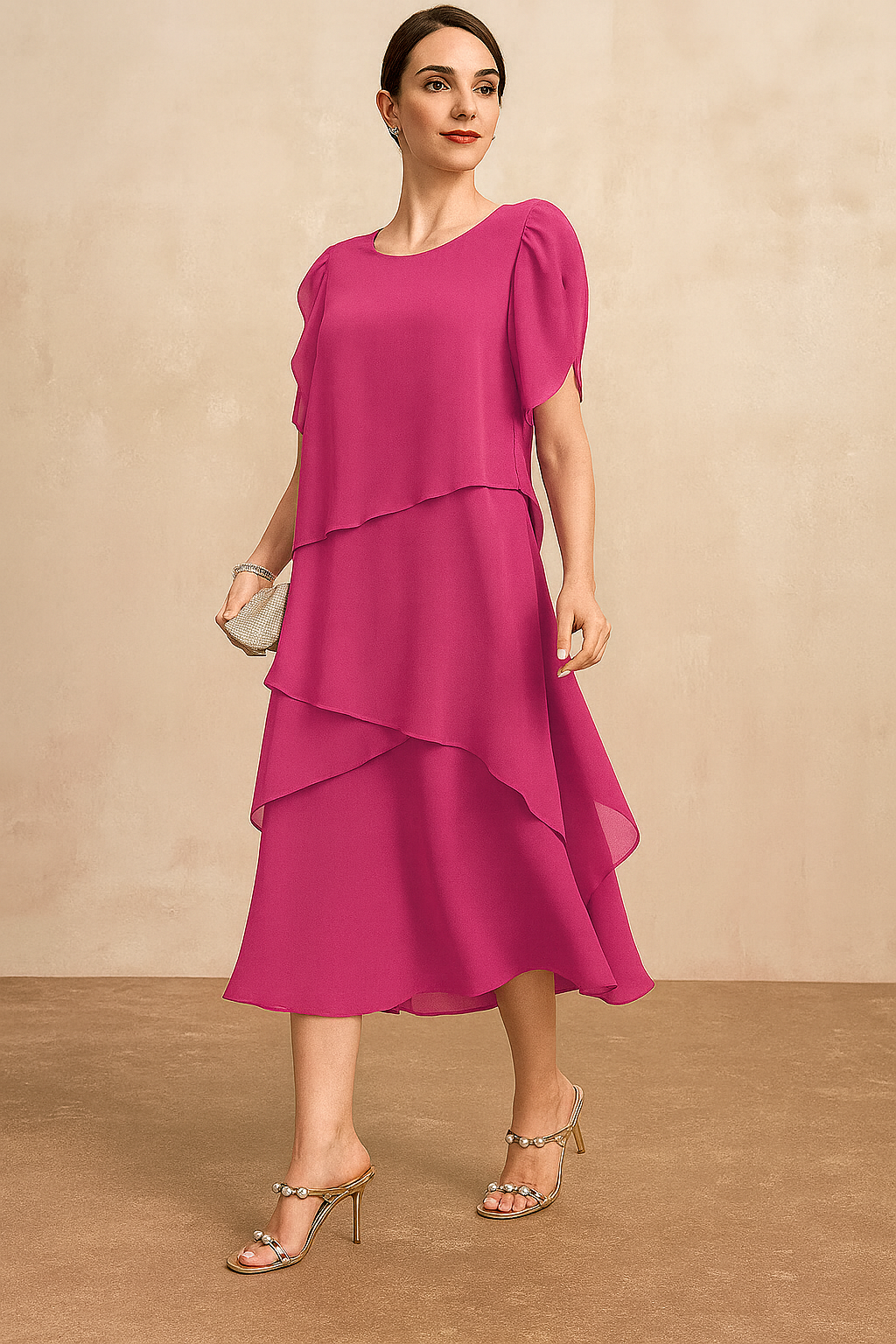 Sophie | Elegant Lightweight Chiffon Wedding Guest Dress 3