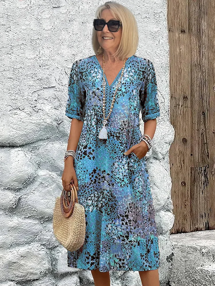 Sophie | Elegant Printed A-Line Women's Summer Dress 1