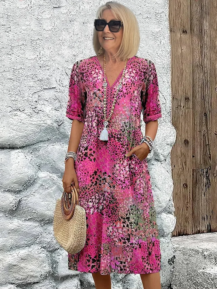 Sophie | Elegant Printed A-Line Women's Summer Dress 2