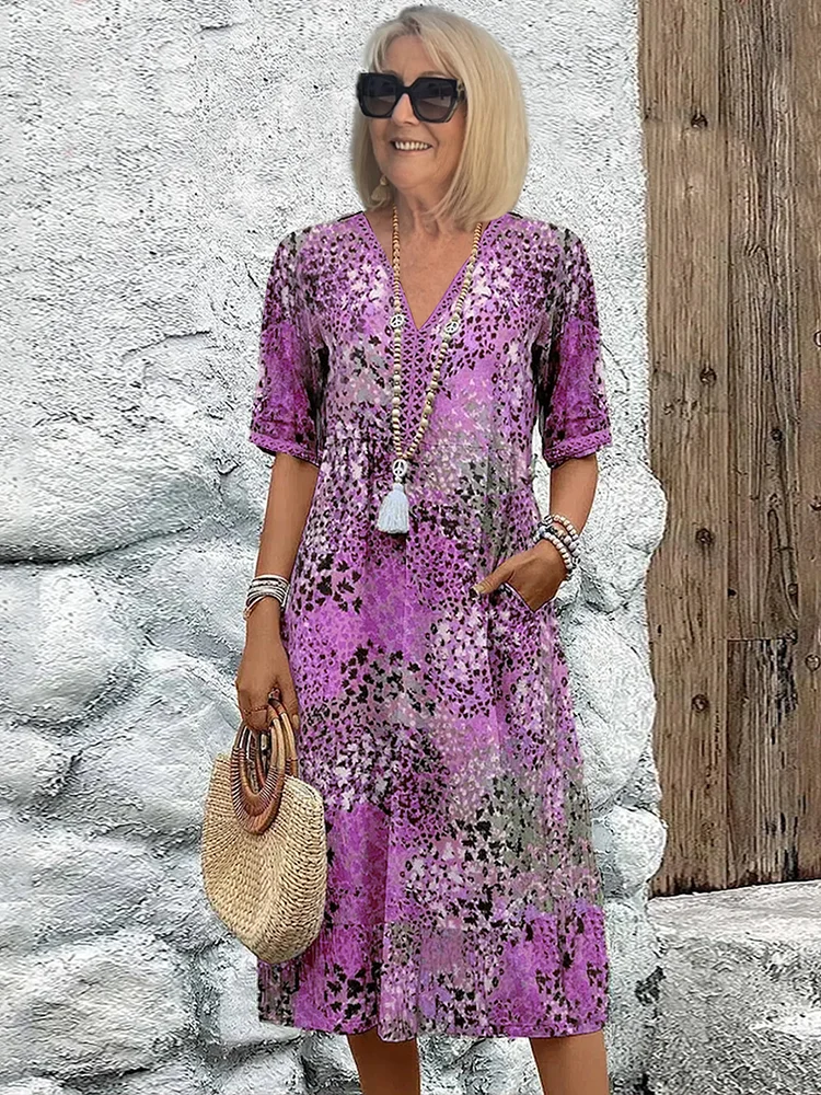 Sophie | Elegant Printed A-Line Women's Summer Dress 3