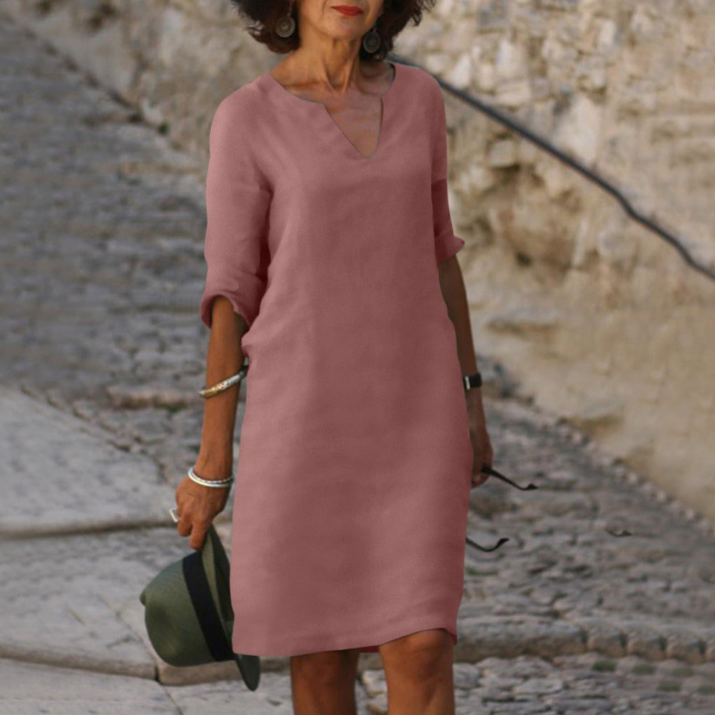Sophie | Flattering Breezy Womens Summer Dress with 3/4 Sleeves 6