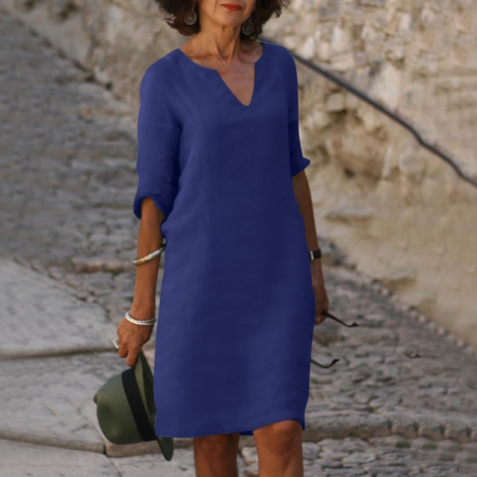Sophie | Flattering Breezy Womens Summer Dress with 3/4 Sleeves 6