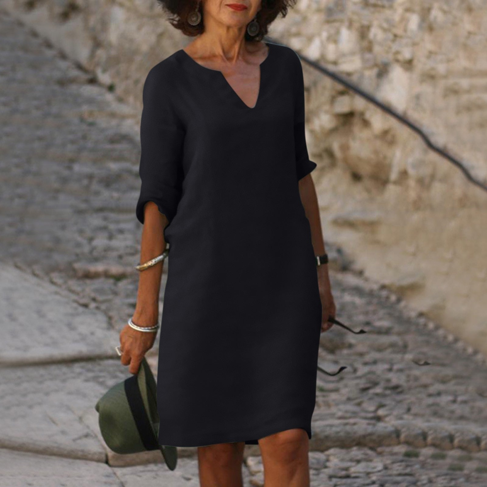 Sophie | Flattering Breezy Womens Summer Dress with 3/4 Sleeves 8