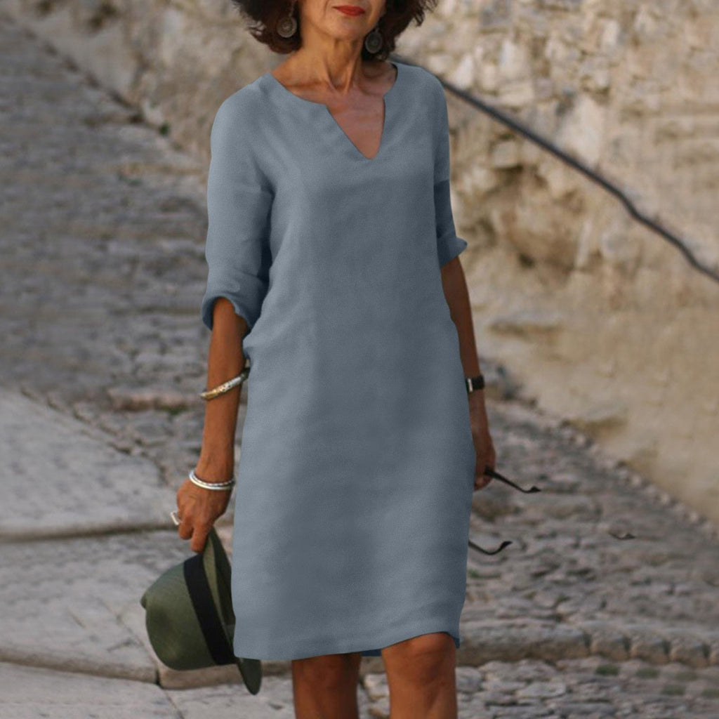 Sophie | Flattering Breezy Womens Summer Dress with 3/4 Sleeves 10