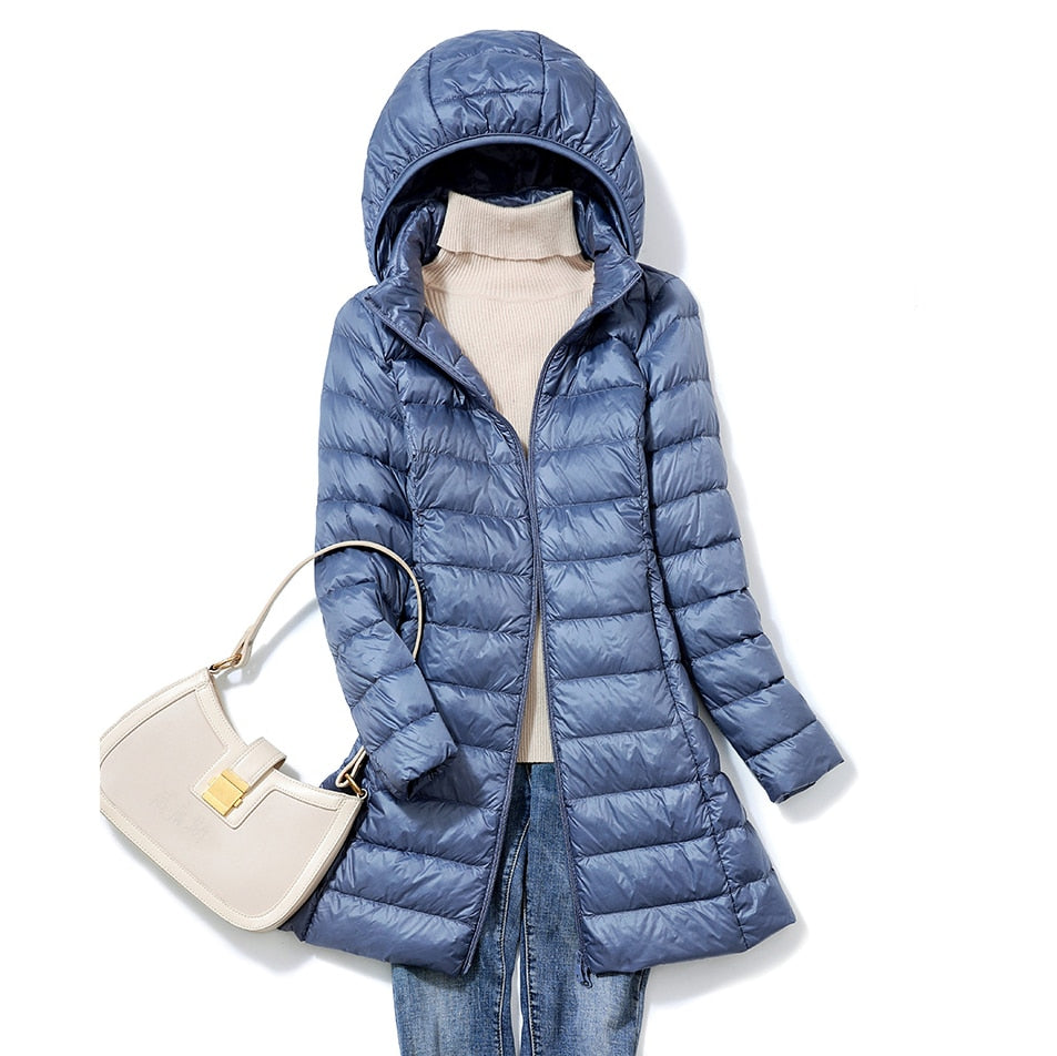 Sophie | Stylish Longline Black Puffer Jacket for Women 0