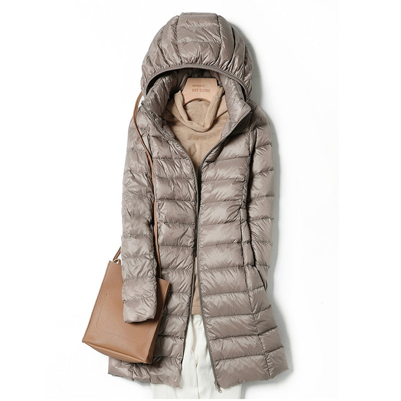 Sophie | Stylish Longline Black Puffer Jacket for Women 1