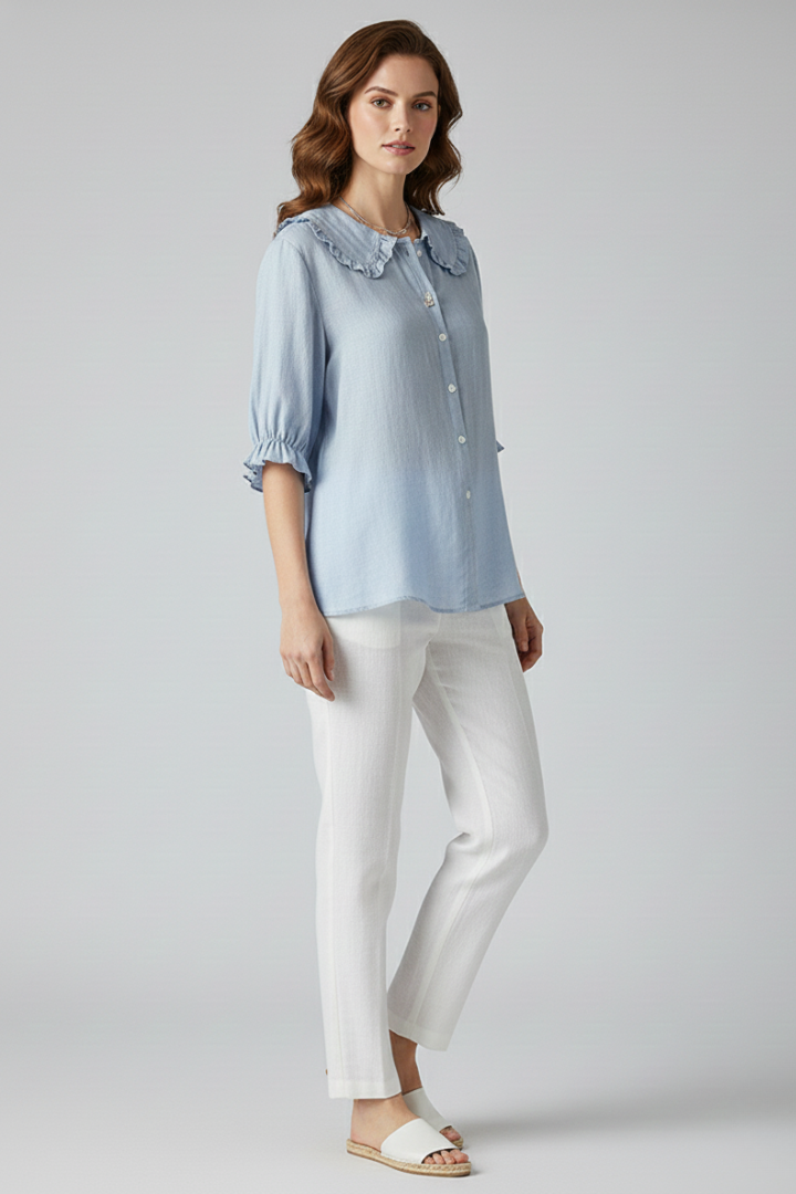 Sophie | Vintage Ruffled Collar Blouse 1